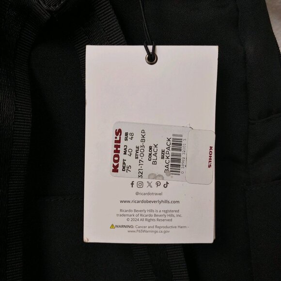 Ricardo Beverly Hills Beachwood Weather-Resistant Flap Backpack - Picture 5 of 10